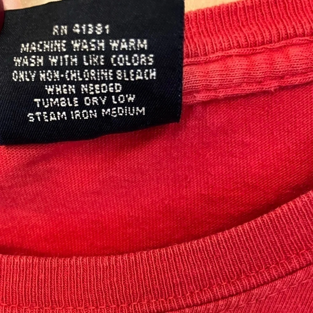Polo Ralph Lauren Red Mens Long Sleeve T-Shirt Sz L